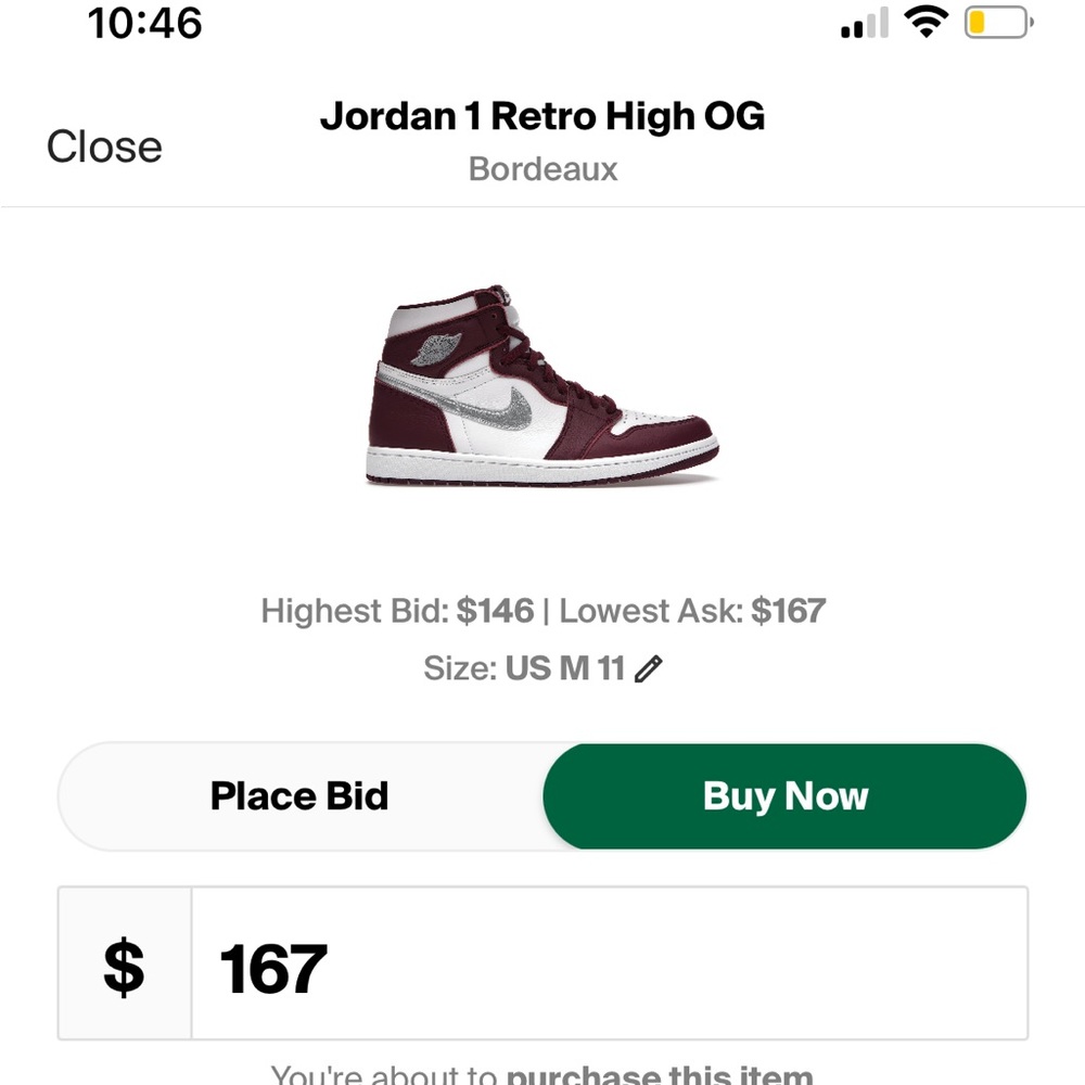 Jordan 1 Retro High Og Bordeaux